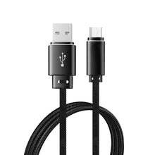 Заредете изображение във визуализатора на галерията – кабел usb - type c 3.0 leather c183 black 2 meter - TopMag

