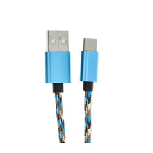 Заредете изображение във визуализатора на галерията – кабел usb - type c 2.0 nylon c248 blue 1 meter - TopMag

