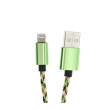 Заредете изображение във визуализатора на галерията – кабел usb for iPhone lightning 8-pin nylon c246 green 1 meter - TopMag
