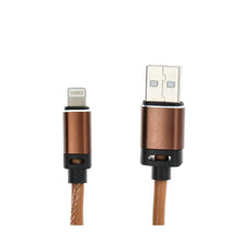 Заредете изображение във визуализатора на галерията – кабел usb for iPhone lightning 8-pin leather c182 light brown 3 meter - TopMag
