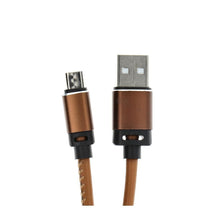 Заредете изображение във визуализатора на галерията – кабел usb - micro leather c184 light brown 1 meter - TopMag
