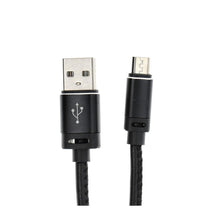 Заредете изображение във визуализатора на галерията – кабел usb - micro leather c184 black 1 meter - TopMag
