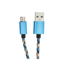 Заредете изображение във визуализатора на галерията – кабел usb - micro nylon c257 blue 2 meter - TopMag
