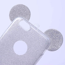 Заредете изображение във визуализатора на галерията – Силиконов гръб с уши за iPhone 6 / 6s сребърен - TopMag
