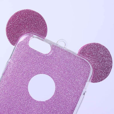 Силиконов гръб с уши за iPhone 6 / 6s розов - TopMag