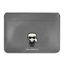 Заредете изображение във визуализатора на галерията – Laptop / notebook bag - 13"-14" karl lagerfeld sleeve klcs14pisfg silver - TopMag
