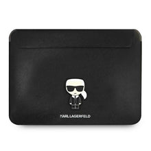 Заредете изображение във визуализатора на галерията – Laptop / notebook bag - 16" karl lagerfeld sleeve klcs16pisfbk black - TopMag
