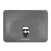 Заредете изображение във визуализатора на галерията – Laptop / notebook bag - 16" karl lagerfeld sleeve klcs16pisfg silver - TopMag
