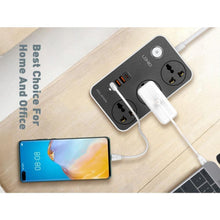 Заредете изображение във визуализатора на галерията – Ldnio power socket sc3412 with 3x usb a q.c 3.0, 1x usb c pd, 3a, 3x250v 10a 2500w sockets - TopMag
