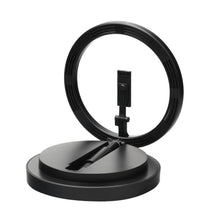 Заредете изображение във визуализатора на галерията – Led ring лампа със стойка 12 инча y2 + поставка за телефон черна - TopMag

