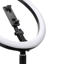 Заредете изображение във визуализатора на галерията – Led ring лампа със стойка 12 инча y2 + поставка за телефон черна - TopMag
