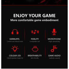 Заредете изображение във визуализатора на галерията – Lenovo gaming headset with micro hu75 black - TopMag

