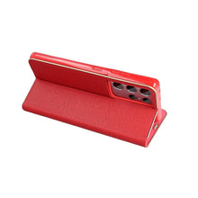Заредете изображение във визуализатора на галерията – Luna Gold калъф тип книга за iphone 13 pro max red - TopMag
