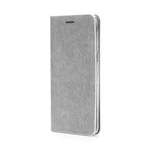 Заредете изображение във визуализатора на галерията – Luna Silver калъф тип книга за iPhone 11 pro max 2019 (6,5) сребърен - TopMag
