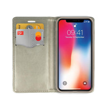 Заредете изображение във визуализатора на галерията – Magnet калъф тип книга - iPhone x / xs златен - TopMag
