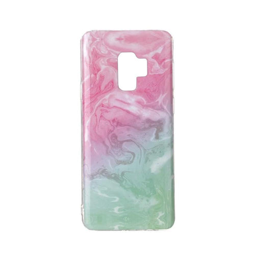Marble Гръб за Samsung Galaxy S9 Розов/Зелен - TopMag