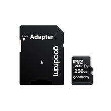 Заредете изображение във визуализатора на галерията – Memory card goodram microsd sd 256gb class 10 uhs i 100mb/s with adapter - TopMag
