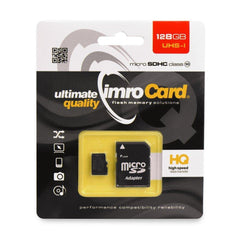 Memory card imro microsd 128gb with adapter / class 10 uhs