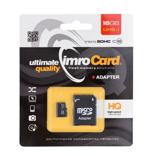 Memory card imro microsd 16gb with adapter / class 10 uhs - TopMag