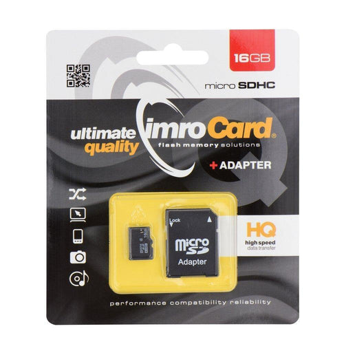 Memory card imro microsd 16gb with adapter sd - TopMag