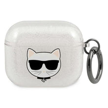 Заредете изображение във визуализатора на галерията – Original case karl lagerfeld kla3uchgs for apple airpods 3 / silver + glitter - TopMag
