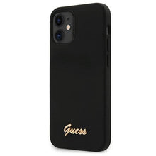 Заредете изображение във визуализатора на галерията – Original faceplate case GUESS GUHCP12SLSLMGBK iPhone 12 Mini black - TopMag
