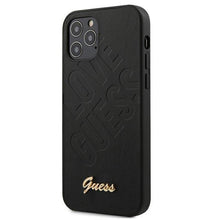 Заредете изображение във визуализатора на галерията – Original faceplate case GUESS GUHCP12SPUILGBK iPhone 12 MINI black - TopMag
