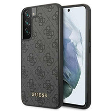 Заредете изображение във визуализатора на галерията – Оригинален гръб Guess за samsung s22 plus (4g metal gold logo / grey) - TopMag
