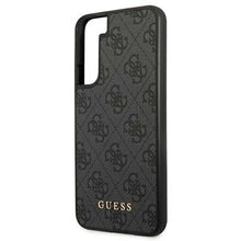 Заредете изображение във визуализатора на галерията – Оригинален гръб Guess за samsung s22 plus (4g metal gold logo / grey) - TopMag

