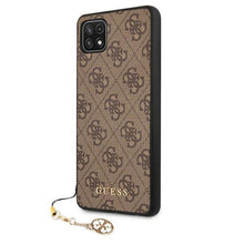 Заредете изображение във визуализатора на галерията – Original faceplate case guess guhcsa22gf4gbr for samsung a22 5g brown + charms - TopMag
