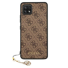 Заредете изображение във визуализатора на галерията – Original faceplate case guess guhcsa22gf4gbr for samsung a22 5g brown + charms - TopMag
