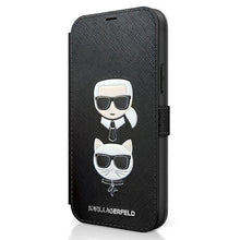Заредете изображение във визуализатора на галерията – Original faceplate case KARL LAGERFELD KLFLBKP12MSAKICKCBK iPhone 12 Pro black - TopMag

