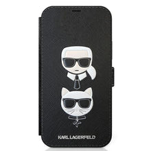 Заредете изображение във визуализатора на галерията – Original faceplate case KARL LAGERFELD KLFLBKP12MSAKICKCBK iPhone 12 Pro black - TopMag
