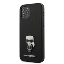 Заредете изображение във визуализатора на галерията – Original faceplate case KARL LAGERFELD KLHCP12MIKMSBK iPhone 12 / 12 PRO black - TopMag
