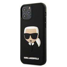 Заредете изображение във визуализатора на галерията – Original faceplate case KARL LAGERFELD KLHCP12MKH3DBK iPhone 12 / 12 PRO czarny - TopMag
