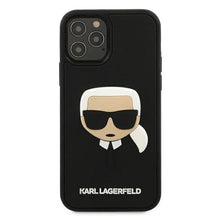 Заредете изображение във визуализатора на галерията – Original faceplate case KARL LAGERFELD KLHCP12MKH3DBK iPhone 12 / 12 PRO czarny - TopMag
