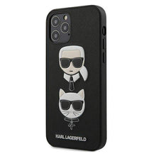 Заредете изображение във визуализатора на галерията – Original faceplate case KARL LAGERFELD KLHCP12MSAKICKCBK iPhone 12 / 12 PRO black - TopMag
