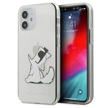 Заредете изображение във визуализатора на галерията – Original faceplate case KARL LAGERFELD KLHCP12SCFNRC iPhone 12 MINI transparent - TopMag
