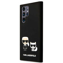 Заредете изображение във визуализатора на галерията – Original faceplate case karl lagerfeld  klhcs22lsskck for samsung s22 ultra (silicone karl &amp; choupette magsafe / black) - TopMag
