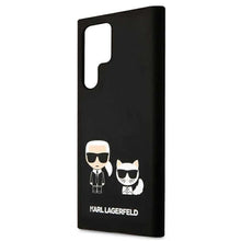 Заредете изображение във визуализатора на галерията – Original faceplate case karl lagerfeld  klhcs22lsskck for samsung s22 ultra (silicone karl &amp; choupette magsafe / black) - TopMag
