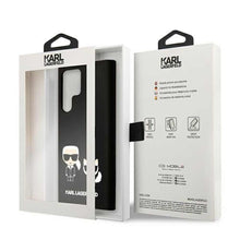 Заредете изображение във визуализатора на галерията – Original faceplate case karl lagerfeld  klhcs22lsskck for samsung s22 ultra (silicone karl &amp; choupette magsafe / black) - TopMag
