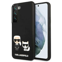 Заредете изображение във визуализатора на галерията – Original faceplate case karl lagerfeld   klhcs22msskck do samsung s22 plus (silicone karl &amp; choupette / black) - TopMag
