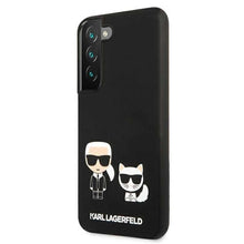 Заредете изображение във визуализатора на галерията – Original faceplate case karl lagerfeld   klhcs22msskck do samsung s22 plus (silicone karl &amp; choupette / black) - TopMag

