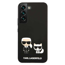 Заредете изображение във визуализатора на галерията – Original faceplate case karl lagerfeld   klhcs22msskck do samsung s22 plus (silicone karl &amp; choupette / black) - TopMag
