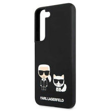 Заредете изображение във визуализатора на галерията – Original faceplate case karl lagerfeld   klhcs22msskck do samsung s22 plus (silicone karl &amp; choupette / black) - TopMag
