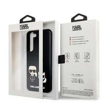 Заредете изображение във визуализатора на галерията – Original faceplate case karl lagerfeld   klhcs22msskck do samsung s22 plus (silicone karl &amp; choupette / black) - TopMag
