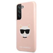 Заредете изображение във визуализатора на галерията – Original faceplate case karl lagerfeld klhcs22sslchpi do samsung s22 (silicone choupette head / pink) - TopMag
