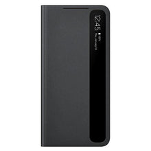 Заредете изображение във визуализатора на галерията – Original smart clear view cover ef-zg996cbegee samsung galaxy s21+ black - само за 80.4 лв
