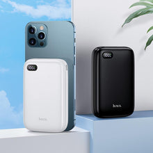 Заредете изображение във визуализатора на галерията – Power bank hoco 10 000mah with lcd fast charge 3a usb + 2xtype c pd20w q2a galaxy white - TopMag
