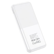 Заредете изображение във визуализатора на галерията – Power bank hoco 10 000mah z lcd 2a 2xusb + typ c j75 treso white - TopMag
